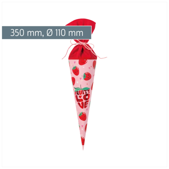 Schultüte Fruity Love | rosa/rot