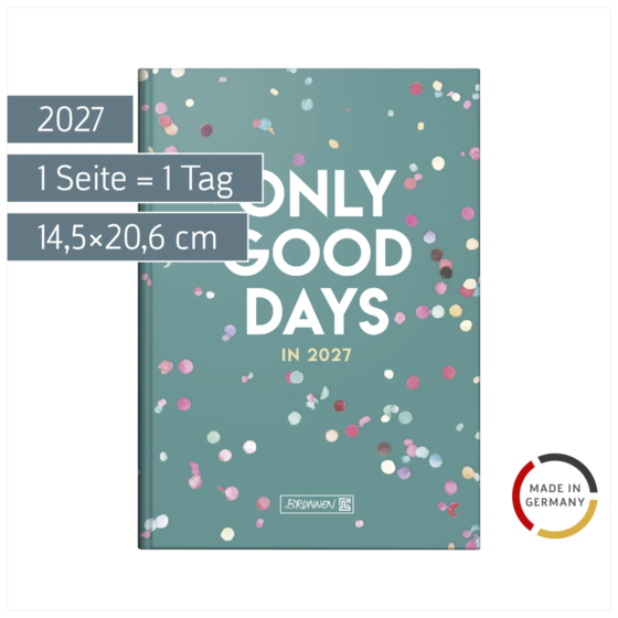 Buchkalender Design Line Mod. 795 2027 „Confetti“ | A5, Papier