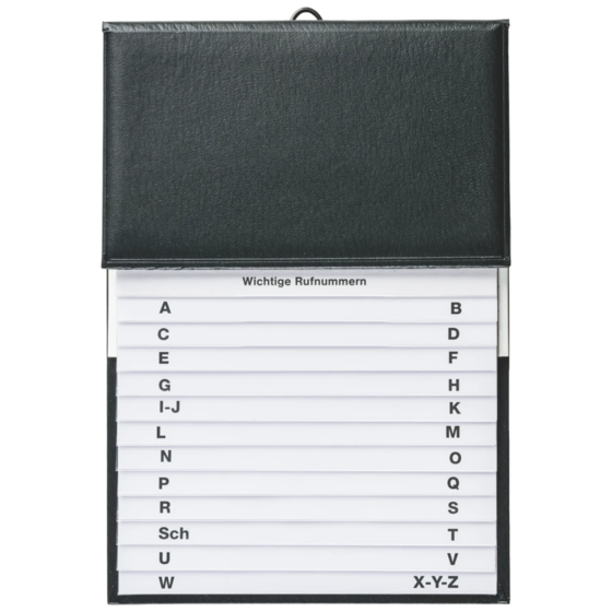 Telefon-Schuppenregister | 145×98 mm, schwarz