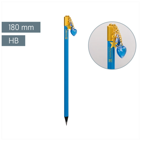 Bleistift „Herz“ Colour Code | HB, rund, azur
