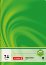Schulheft Vivendi A4 unliniert, mit Linienblatt, mit Rand, Lin. 24 grün