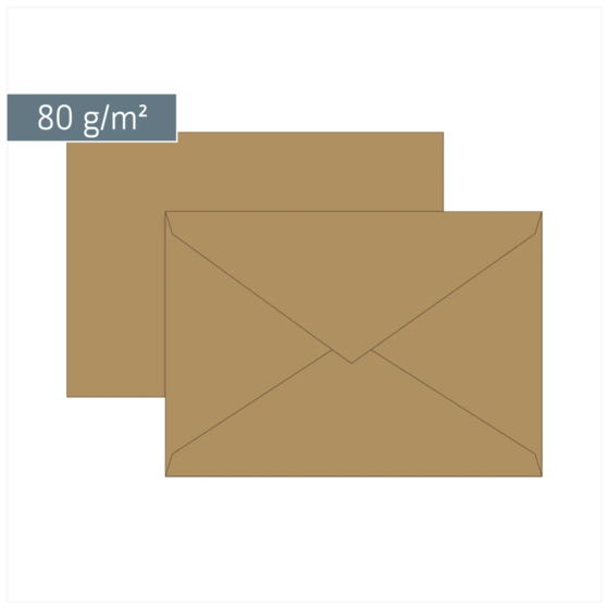 Briefumschläge Universalpapier | B6, 80 g/m², sand