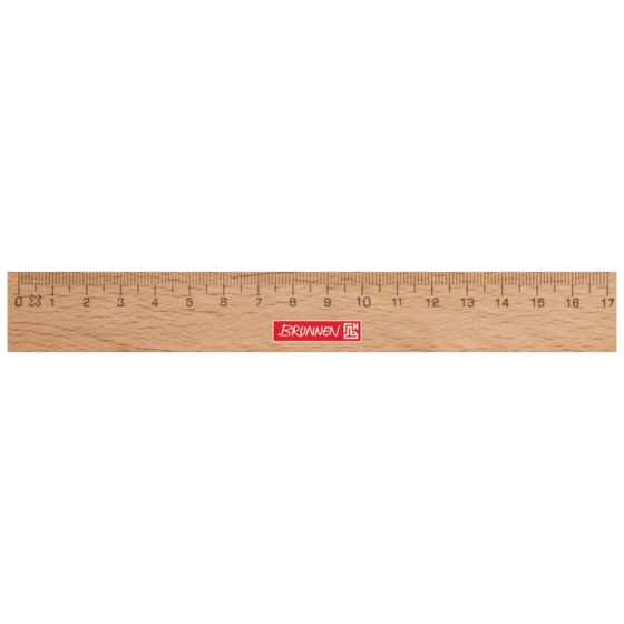 Holzlineal | 17 cm, braun