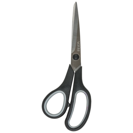 Universalschere Soft-Touch Linkshänder | spitz, 210 mm, schwarz/grau