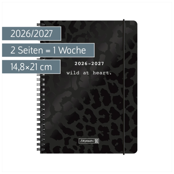 Schülerkalender 2026/2027 „BLACK“ | A5, Papier