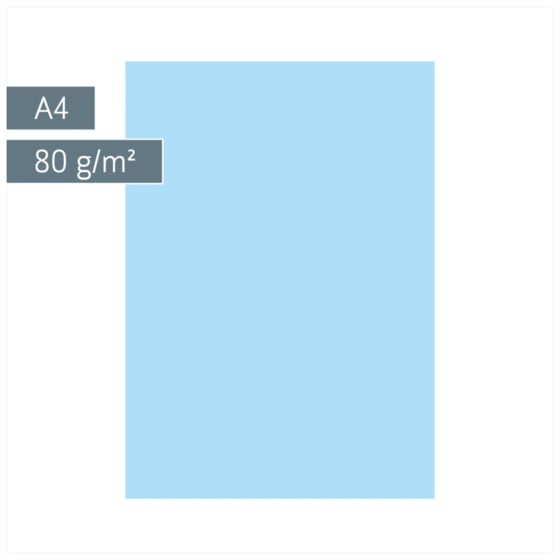 Multifunktionspapier Universalpapier | A4, 80 g/m², hellblau, 50 Blatt