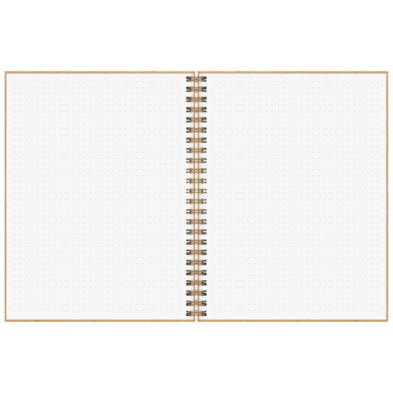 Notizbuch Premium Wire | A5, punktiert, caramel
