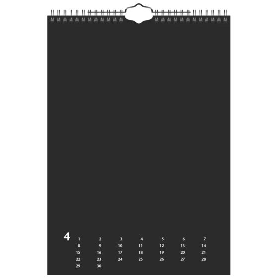 Bastel- und Fotokalender immerwährend | A4, schwarz