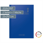 Lehrerkalender 2026/2027 Termin- & Unterrichtsplaner | A4, Kunststoff, blau