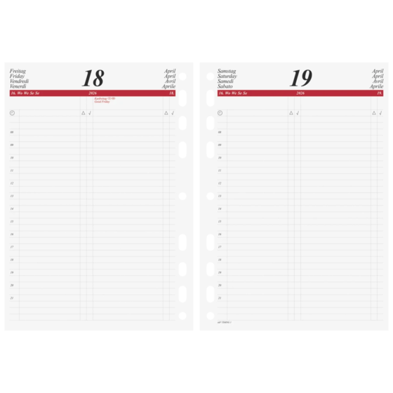 Tageskalendarium Timing 1 2026 | A5