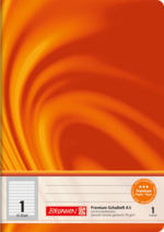 Schulheft Vivendi A5 11 Liniensysteme, Kontrastlineatur, alle Ausgangsschriften, Lin. 1 orange
