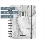 Schülerkalender 2026/2027 „Grey Marble“ | A6, Kunststoff Schülerkalender 2026/2027 „Grey Marble“ | A6, Kunststoff