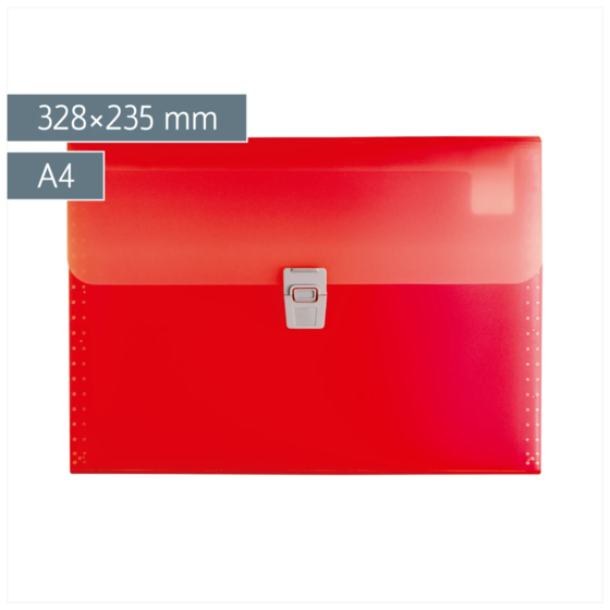 Fächermappe FACT!pp | A4, 10 Fächer, red