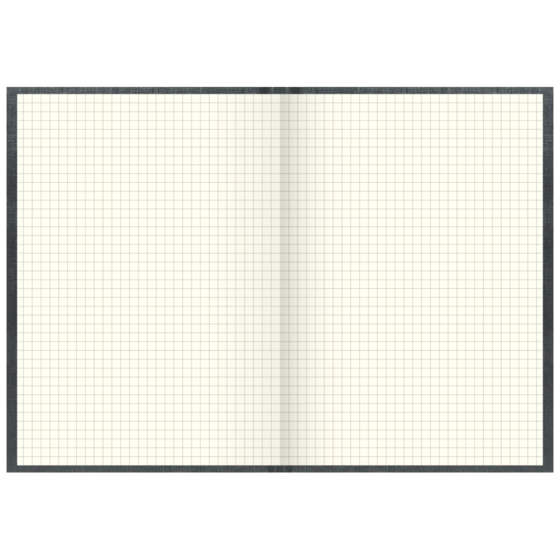 Geschäftsbuch | A5, 192 Seiten, kariert, Kunststoff, grau