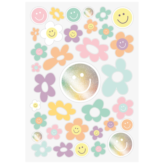 Hausaufgabenheft Happy Hippie | A5, 48 Blatt, mehrfarbig, pastell