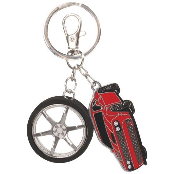 Schlüsselanhänger Fast Wheels | rot/schwarz