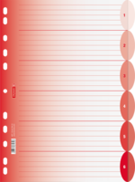Ringbuchregister Colour Code blanko red
