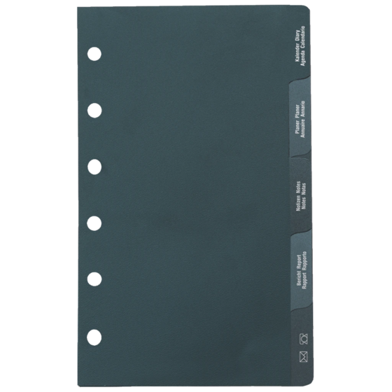 Kalender-Register MINI+ | schwarz