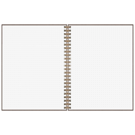 Notizbuch Premium Wire | A5, punktiert, chocolate