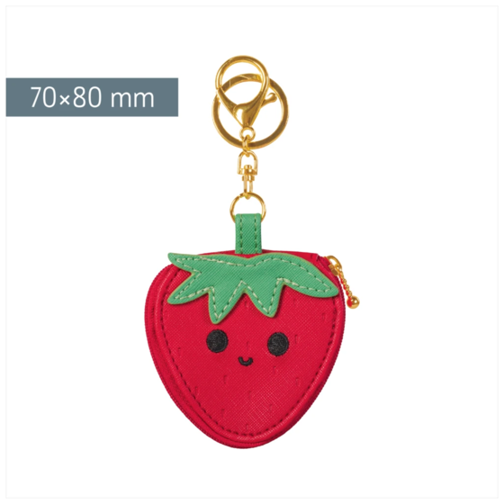 Schlüsselanhänger „Erdbeere“ Fruity Love | rot/grün