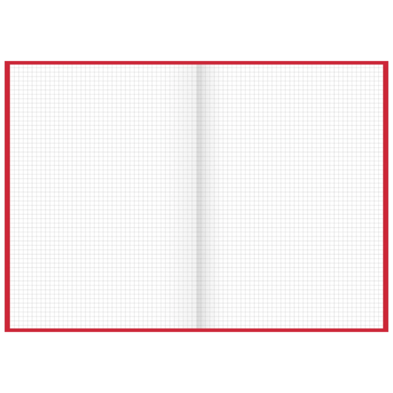 Geschäftsbuch | A4, 288 Seiten, kariert, Kunststoff, rot