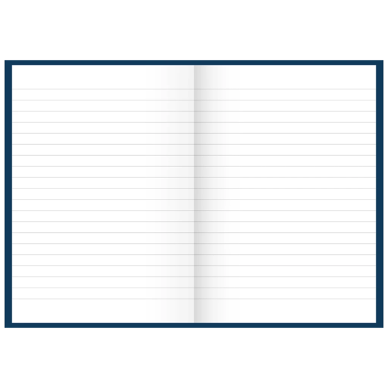 Geschäftsbuch | A5, 192 Seiten, liniert, Kunststoff, blau