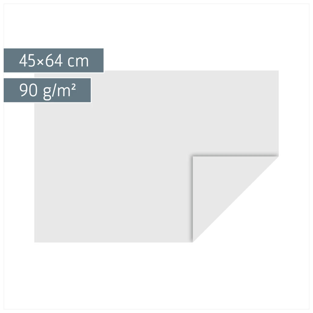 Transparentpapier | 45×64 cm, 90 g/m², weiß