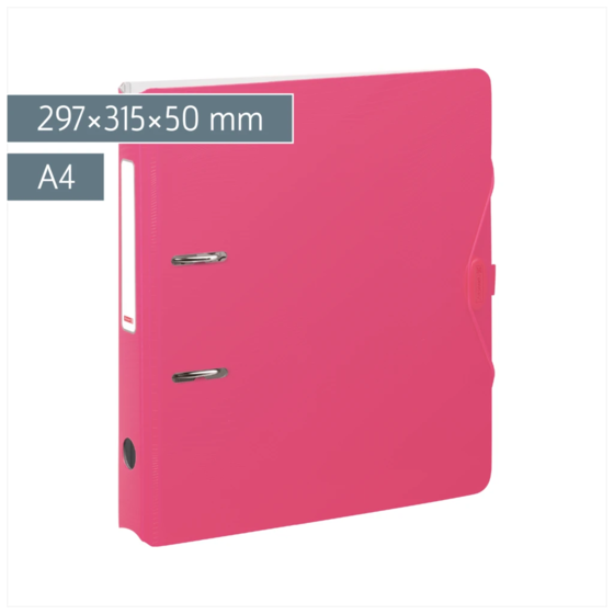Ordner „WAVE“ Colour Code | A4, 50 mm, Hebelmechanik mit gummiertem Griff, tulip