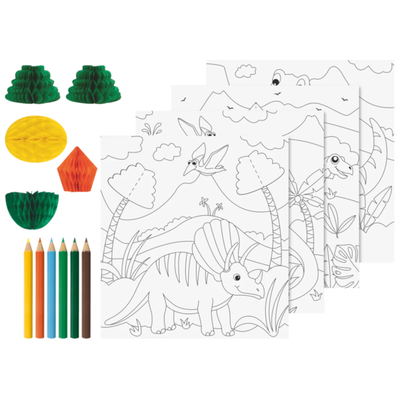 3D-Mal-Set „Dinosaurier“ | 195×210 mm