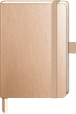 Notizbuch Kompagnon Metallic 9,5 x 12,8 cm dotted goldfarben