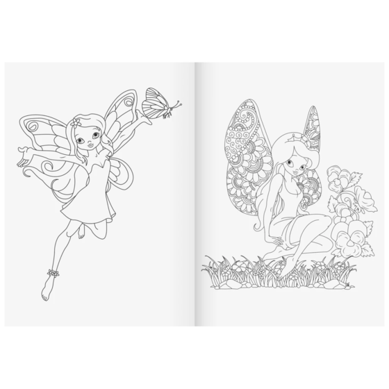 Ausmalheft Magic Butterfly | 32 Blatt, rosarot/lila