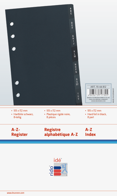A-Z-Register Zeitplansysteme