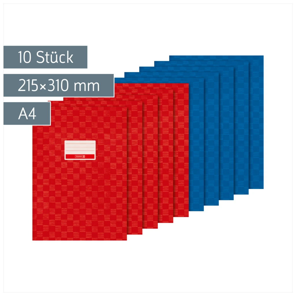 Hefthüllen-Set | 215×310 mm, A4, sortiert, 10 Stück