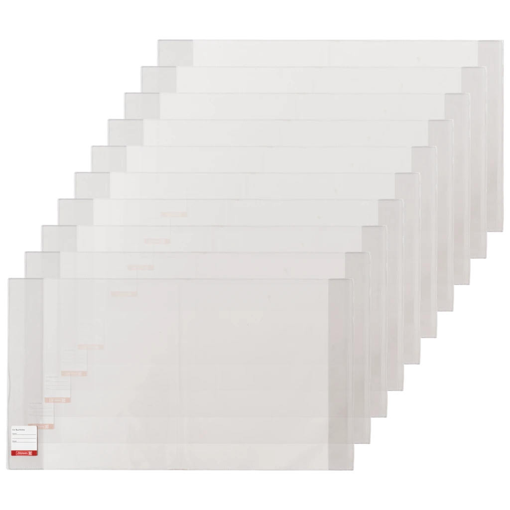 Buchschoner | stabile Folie, PVC, sortiert, 10 Stück