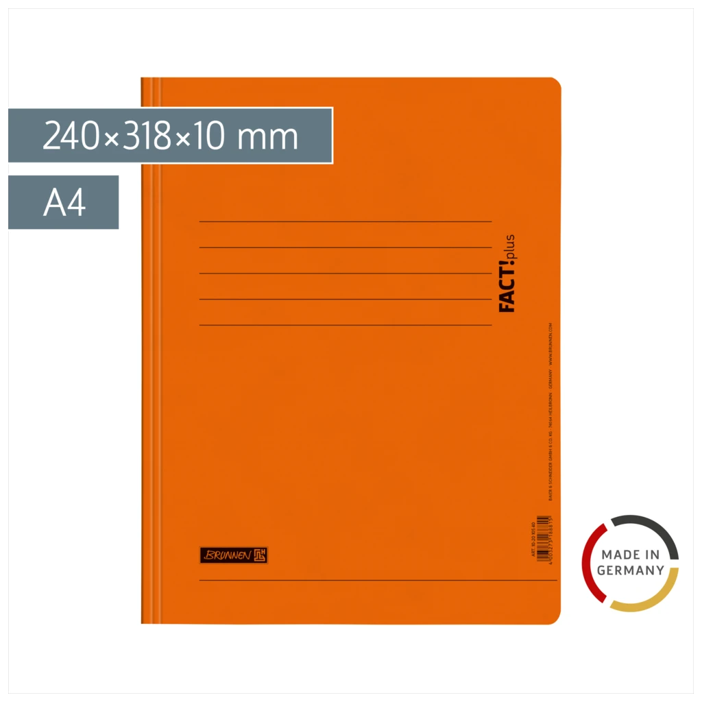 Spiralhefter FACT!plus | A4, Füllhöhe: 10 mm, orange