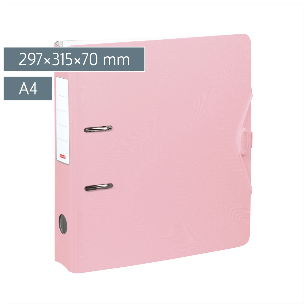 Ordner „WAVE“ Colour Code | A4, 70 mm, Hebelmechanik mit gummiertem Griff, rose
