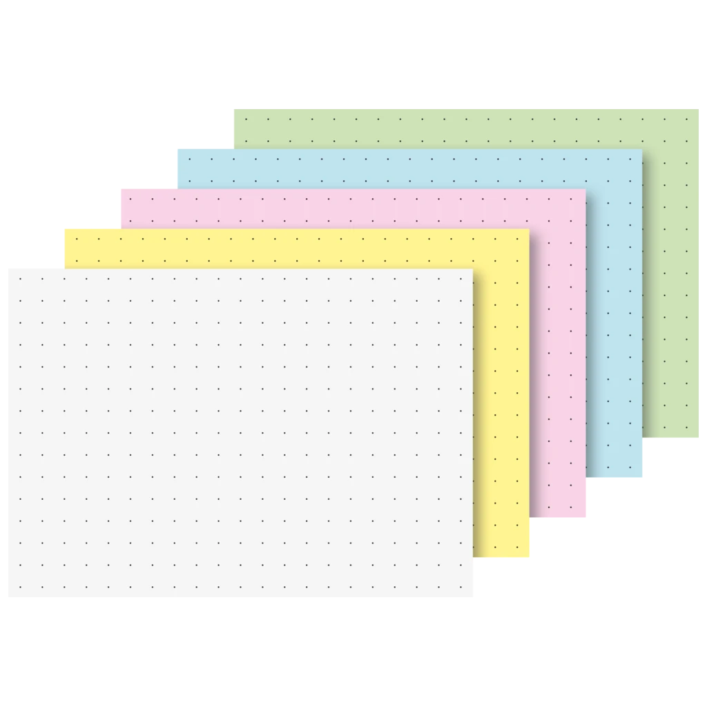 Karteikarten | 105×74 mm, A7, dotted, sortiert, 100 Stück