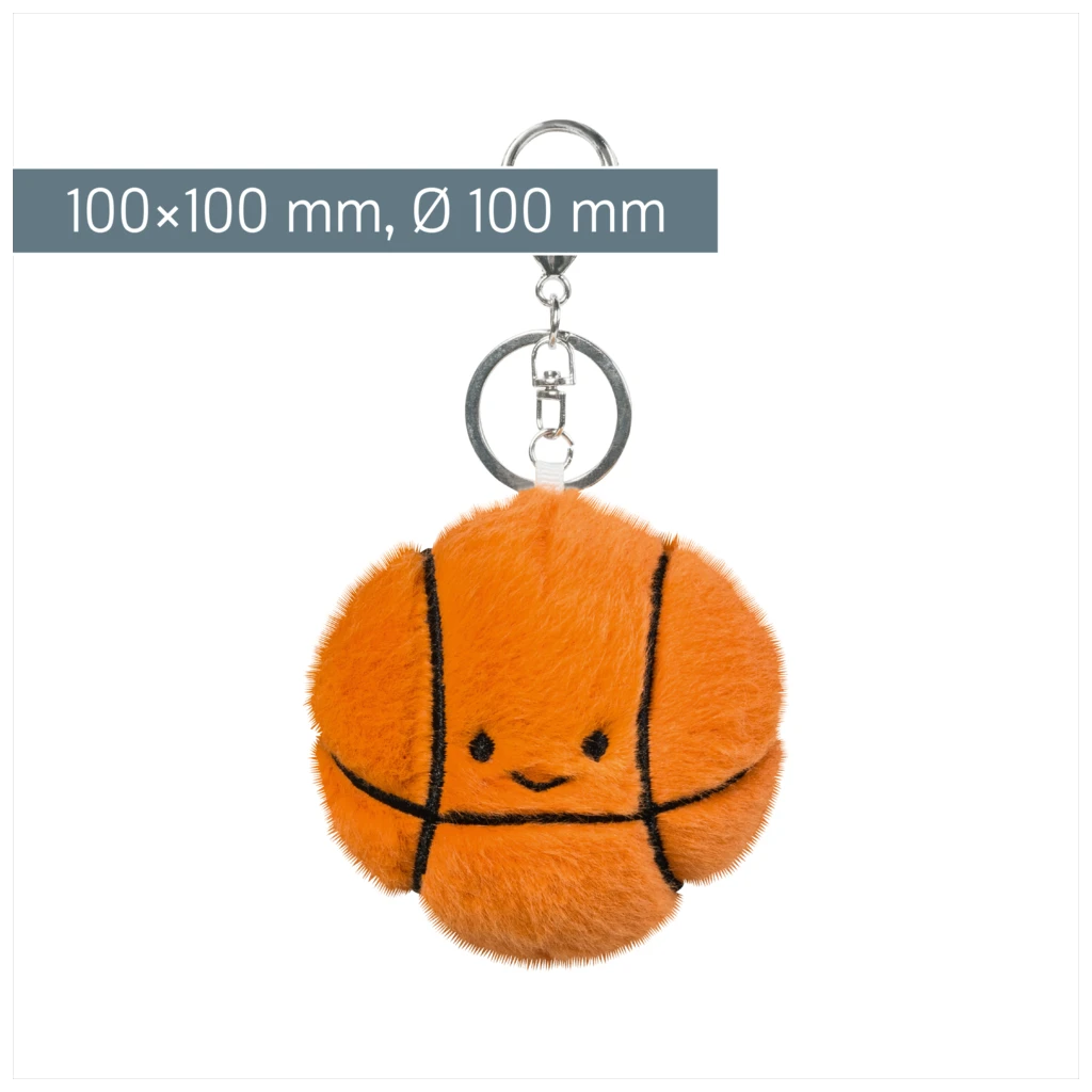 Schlüsselanhänger „Basketball“ Sporty Animals | orange/schwarz