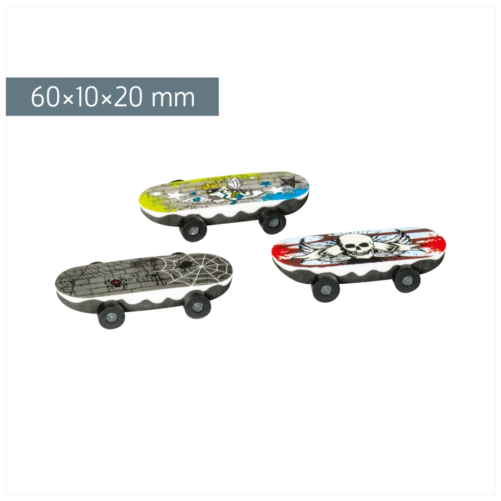 Radiergummi „Skateboard“ 3D | sortiert