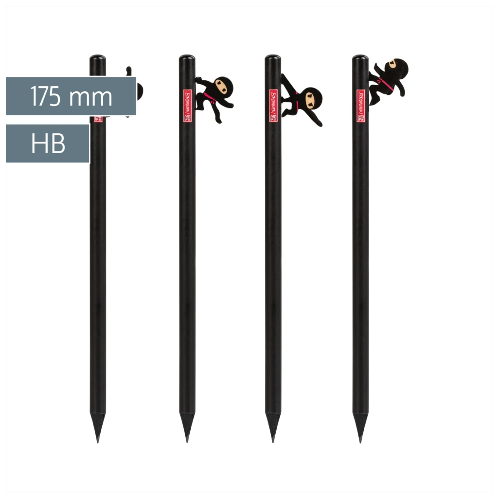Bleistift Ninja Power | HB, rund, schwarz