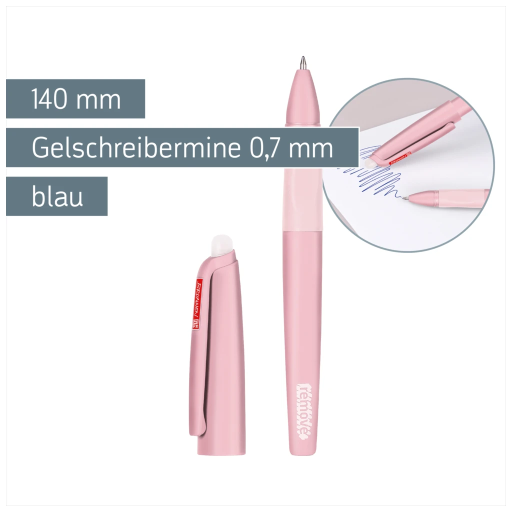 Gelschreiber „REMOVE“ Colour Code radierbar | breit, 0,7 mm, rose