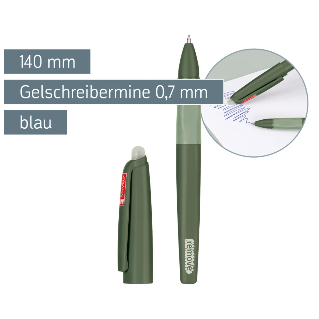Gelschreiber „REMOVE“ Colour Code radierbar | breit, 0,7 mm, olive
