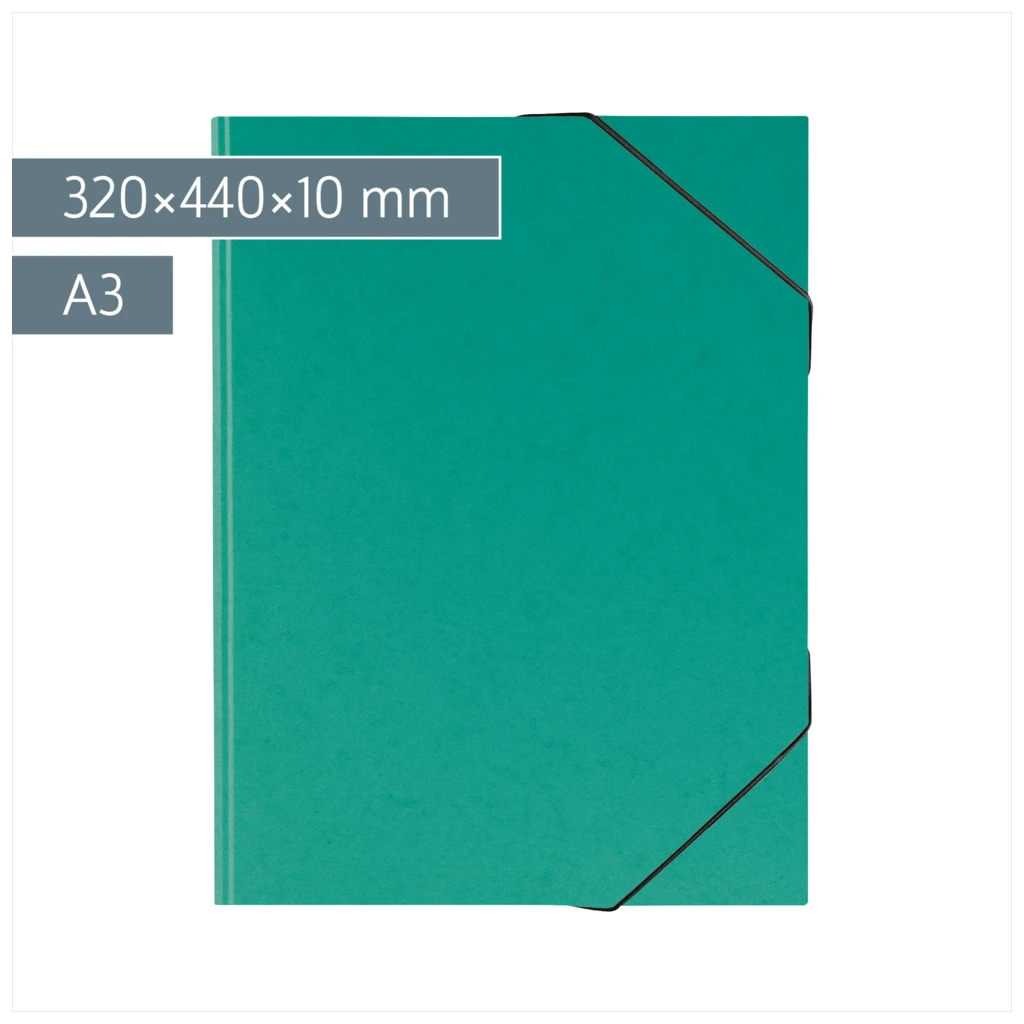 Sammelmappe FACT!plus | A3, Füllhöhe: 10 mm, grün