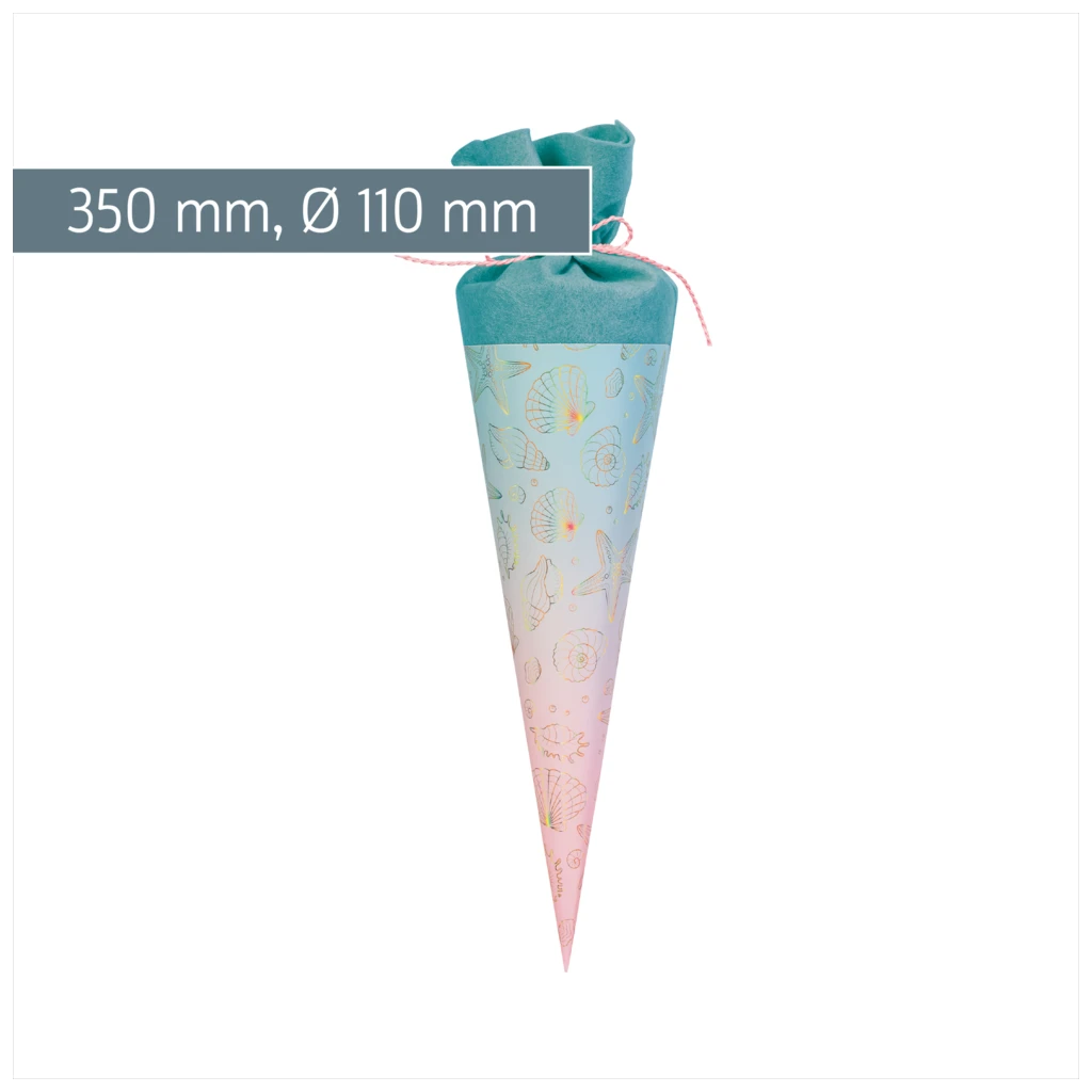 Schultüte Sunny Ocean | gold/mehrfarbig, pastell