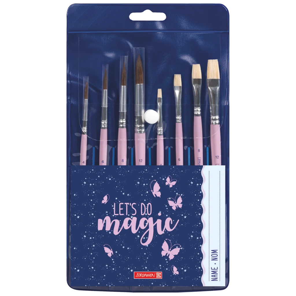 Schulpinsel-Set Magic Butterfly | rosarot, 8 Pinsel