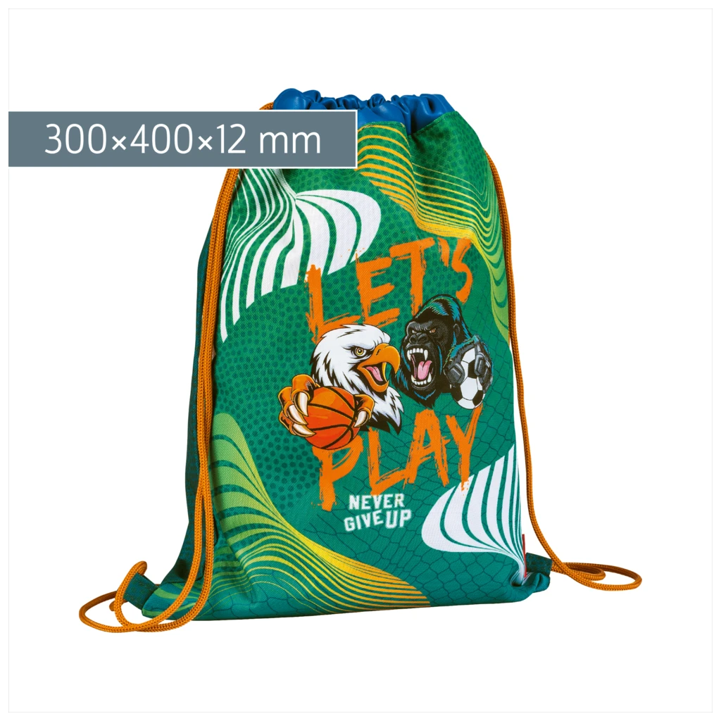 Sportbeutel Sporty Animals | grün/mehrfarbig
