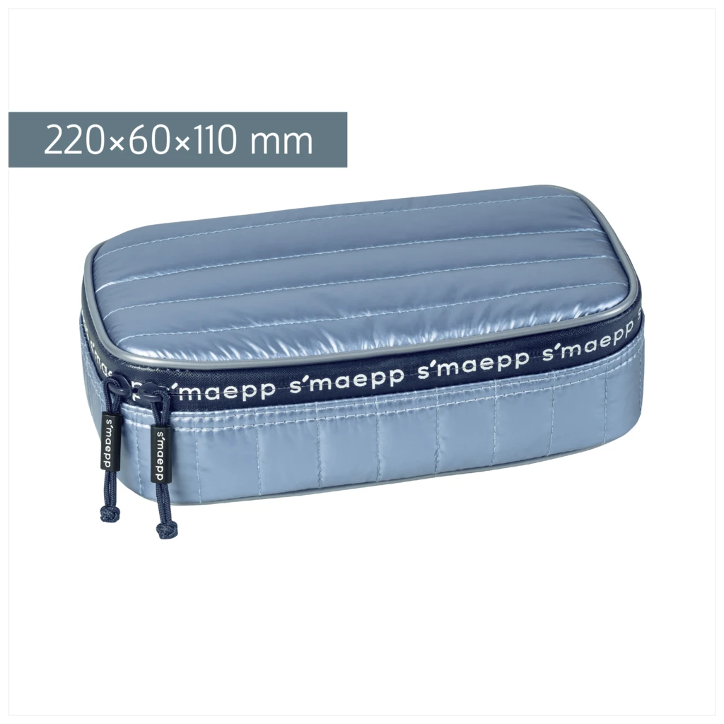 Schlampermäppchen s'maepp XL „Cool“ | 1 Klappe(n), eisblau metallic
