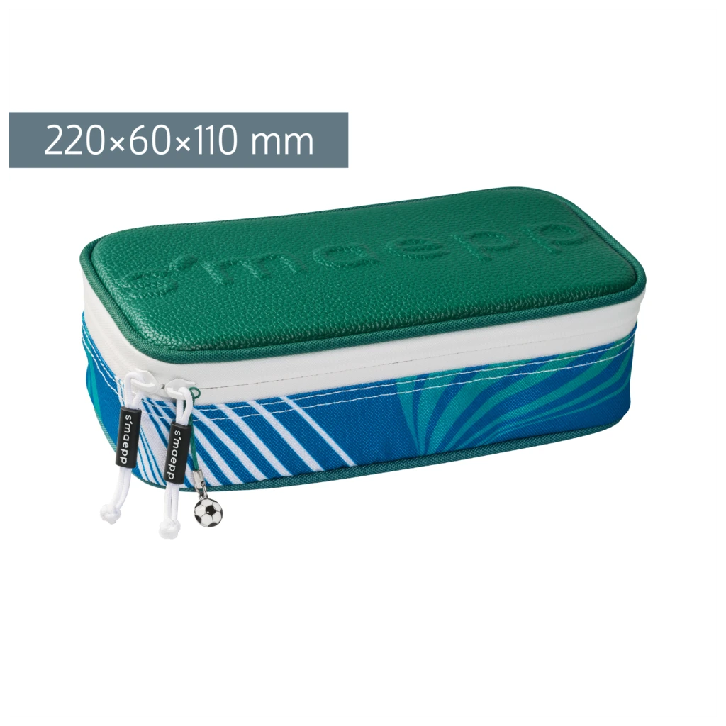Schlampermäppchen s'maepp XL Sporty Animals | 1 Klappe(n), blau/grün