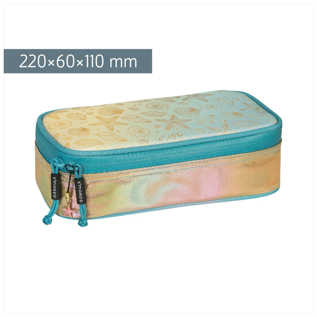 Schlampermäppchen s'maepp XL Sunny Ocean | 1 Klappe(n), gold irisierend/mehrfarbig, pastell