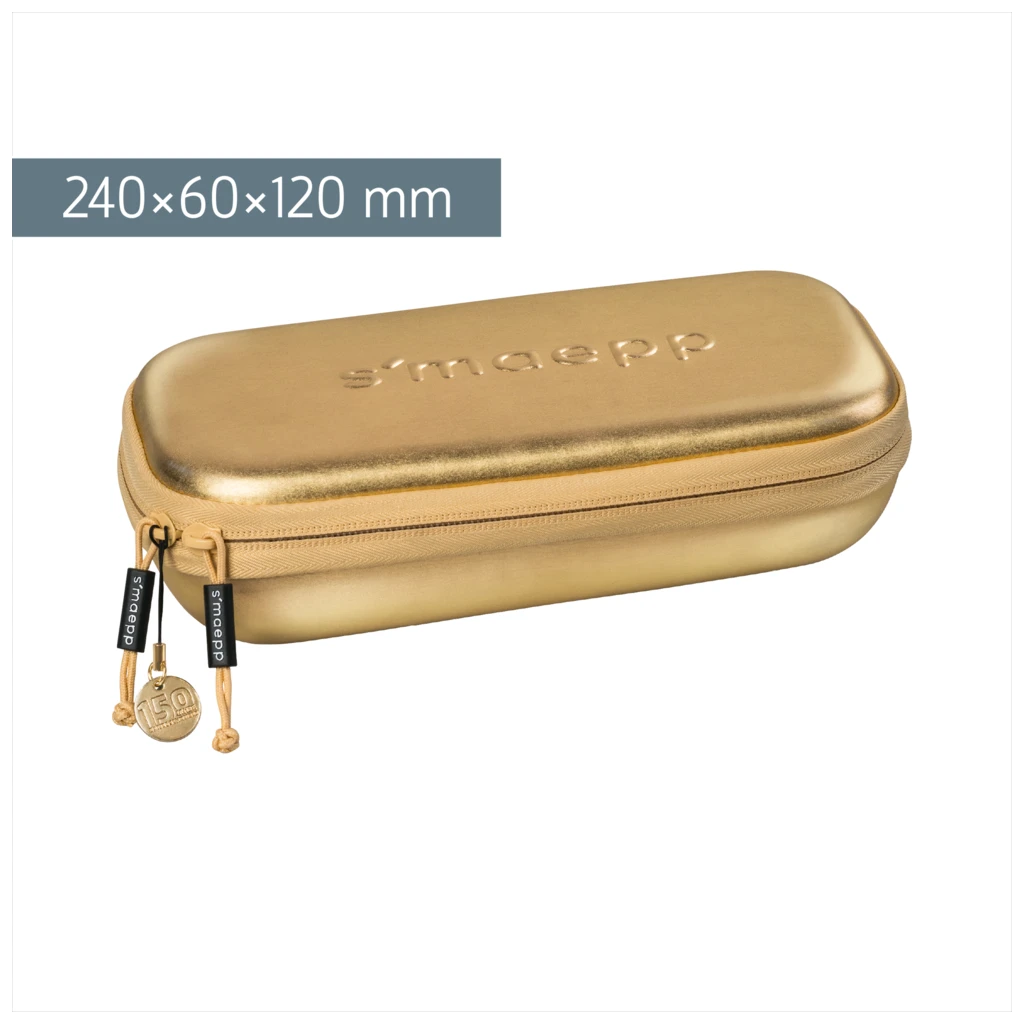 Schlampermäppchen s'maepp XL Hardcase „Gold“ | 1 Klappe(n), gold